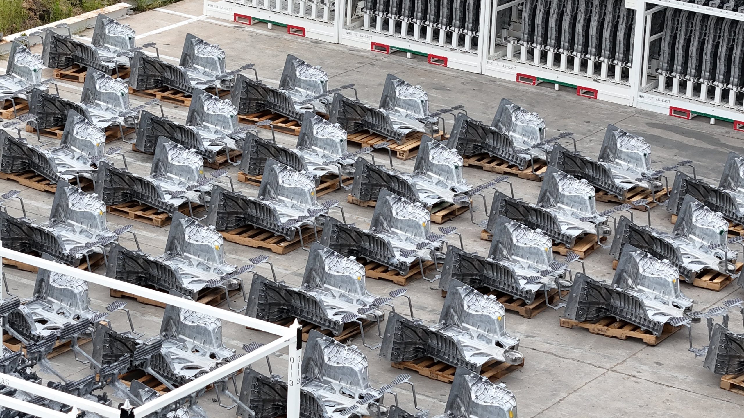 Apparent Tesla Cybercab Castings Are Piling Up in Giga Texas