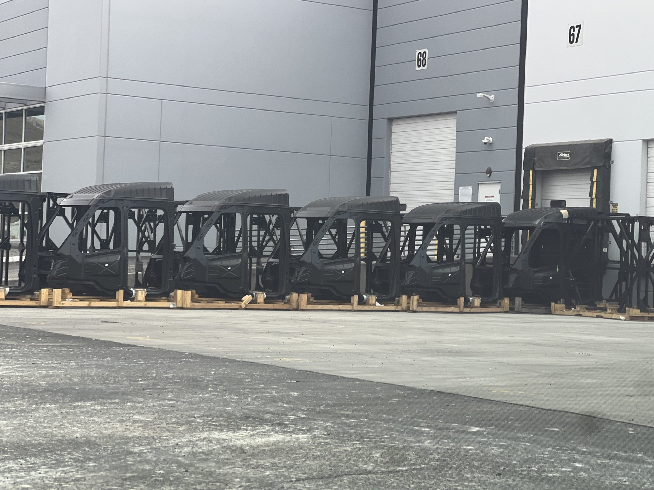 Tesla Semi Frames Stack Up in Nevada As Production Nears