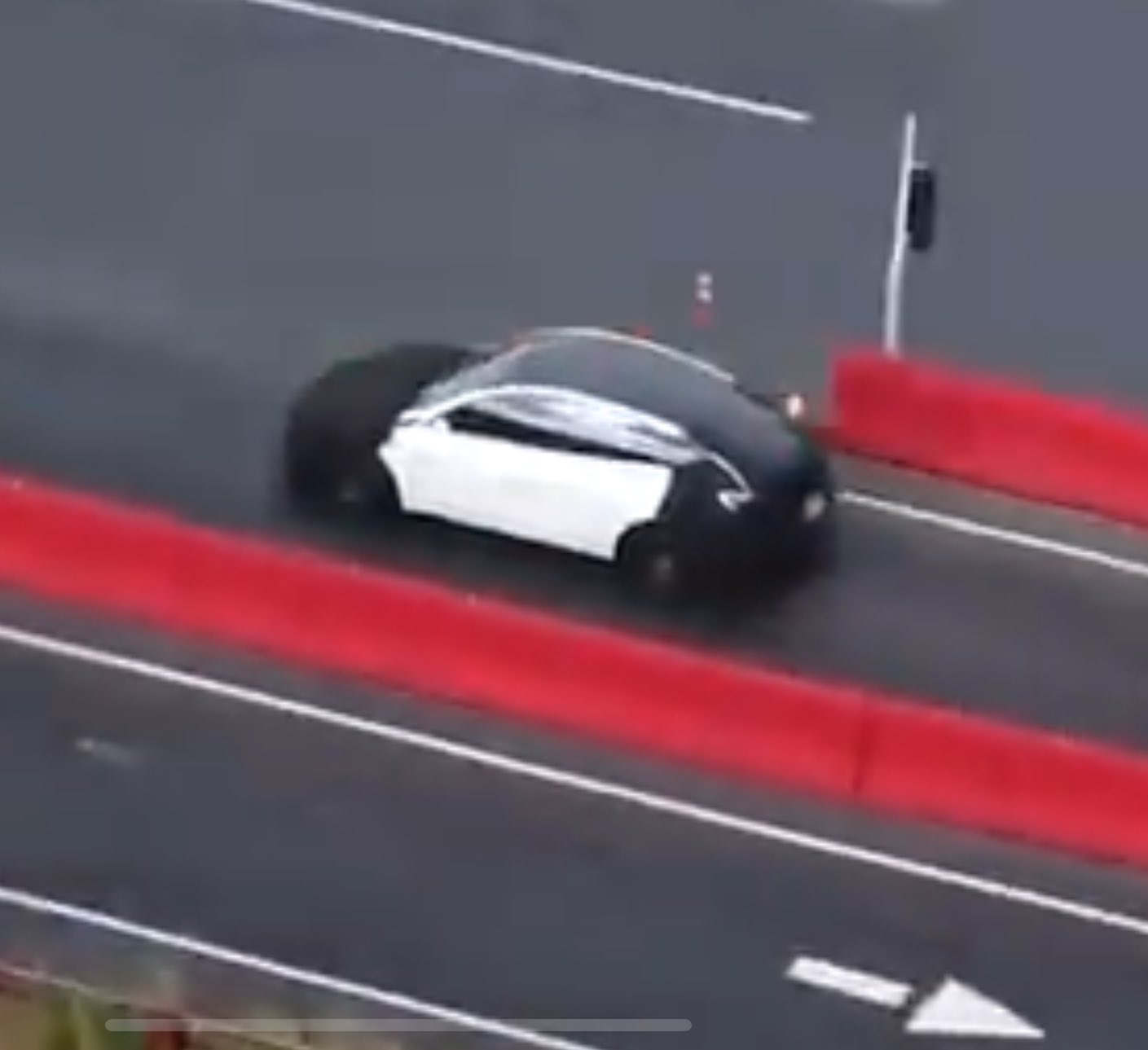 Tesla Races Compact Model Y On Fremont Test Track
