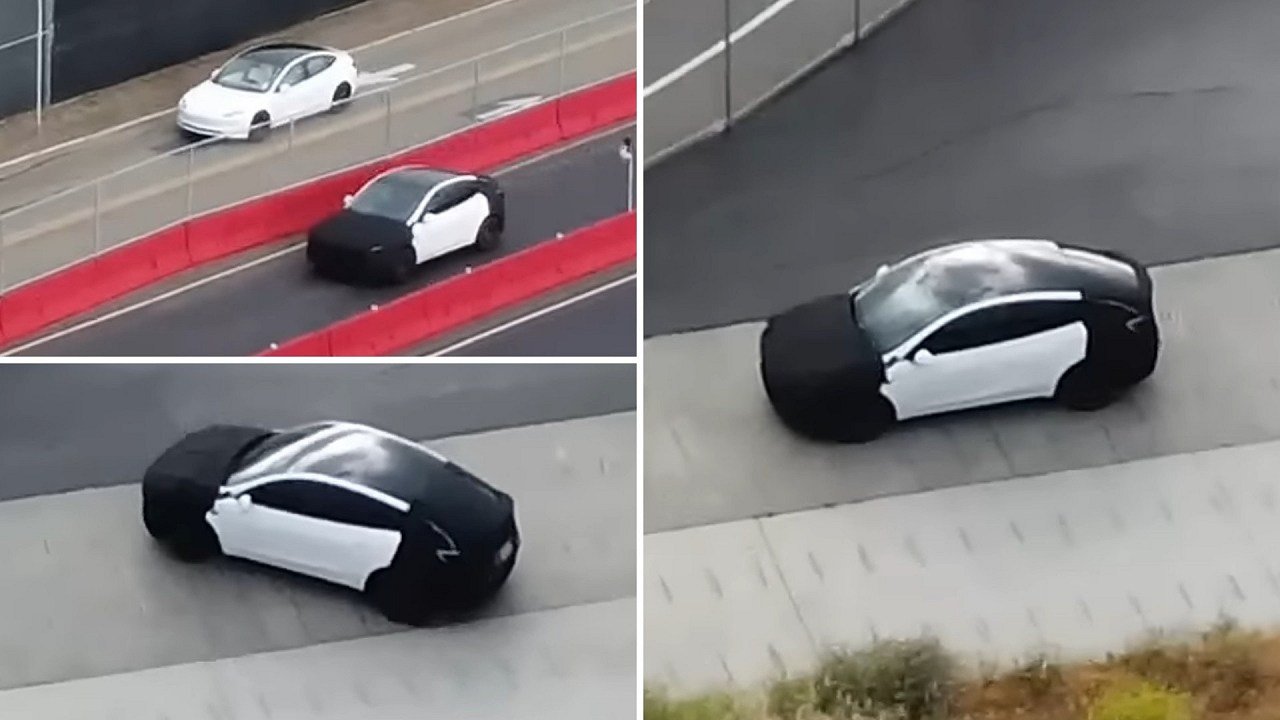 Tesla Affordable Model Zips Around Fremont Test Track