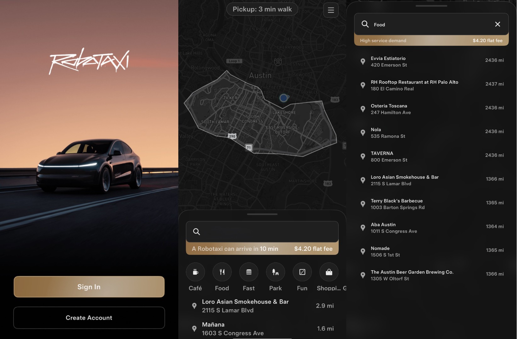 First Look at Tesla RobotaxiApp