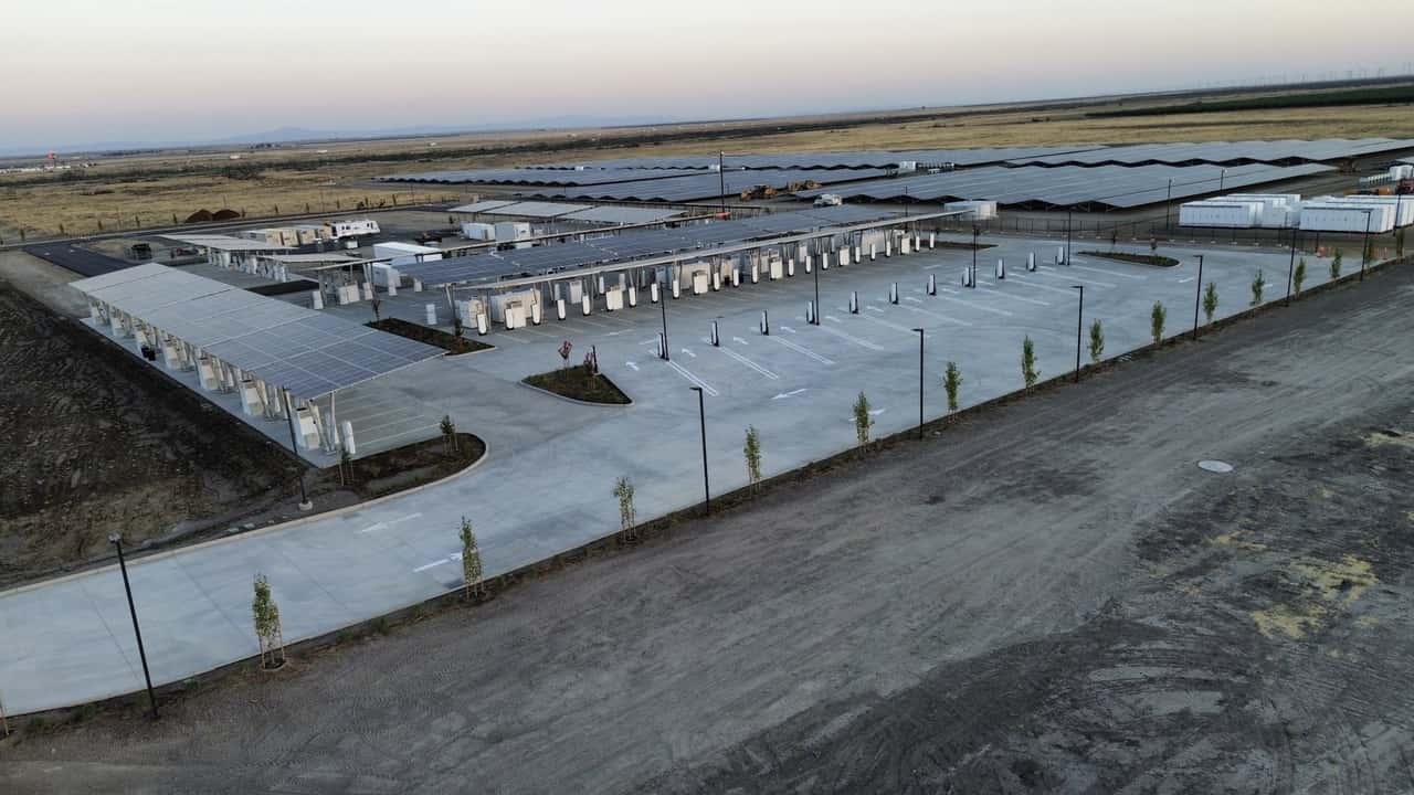 The Worlds Largest Tesla Supercharger Station Is Entirely Off-Grid