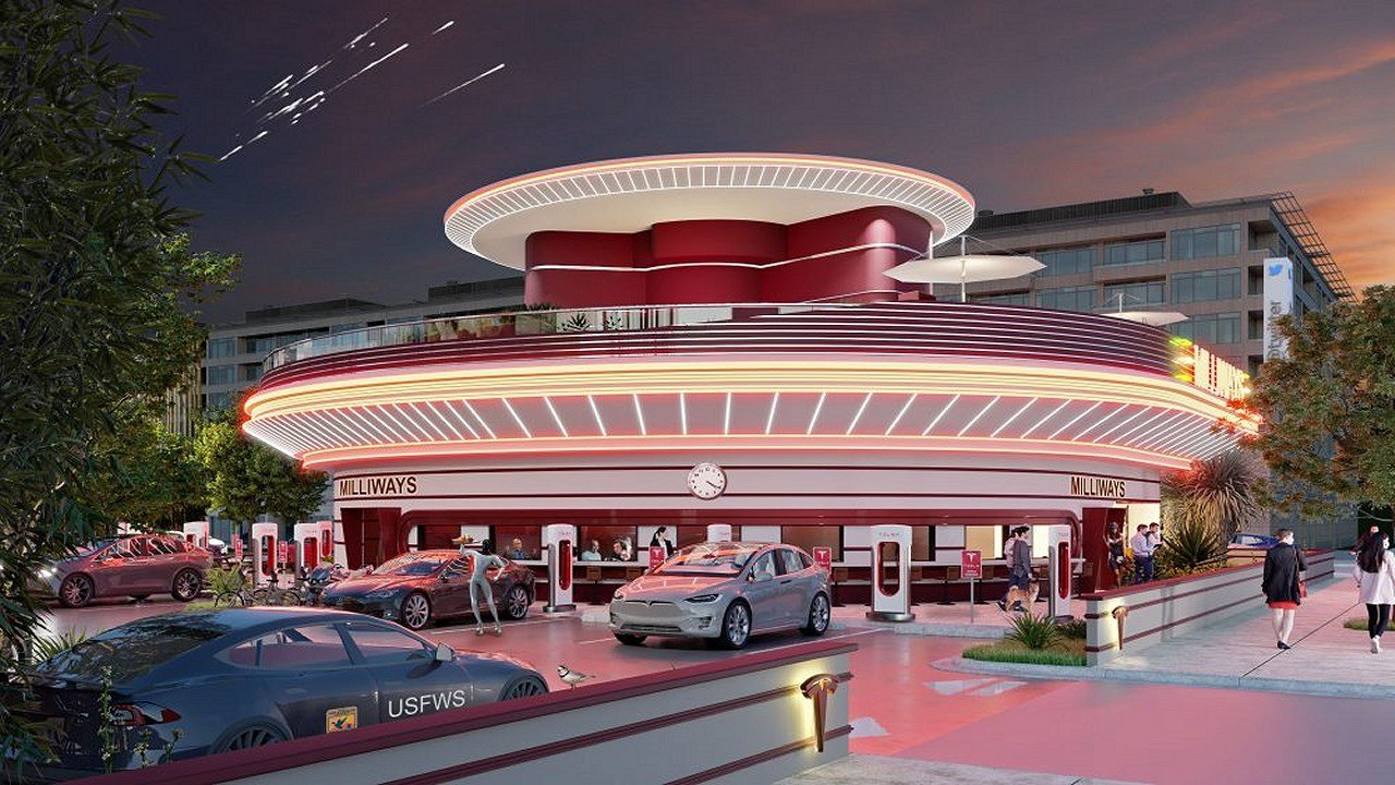 The Tesla Diner is Basically Finished