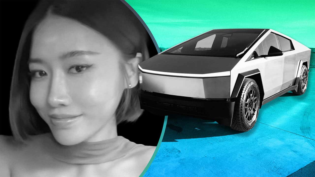 Woman Drives Cybertruck In Milan