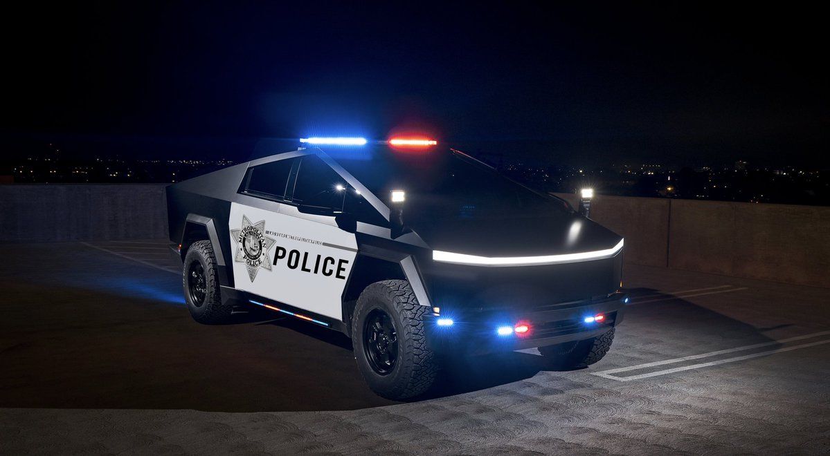 Tesla Cybertruck Police Cruisers From Noted Tuner Arrive to Las Vegas PD