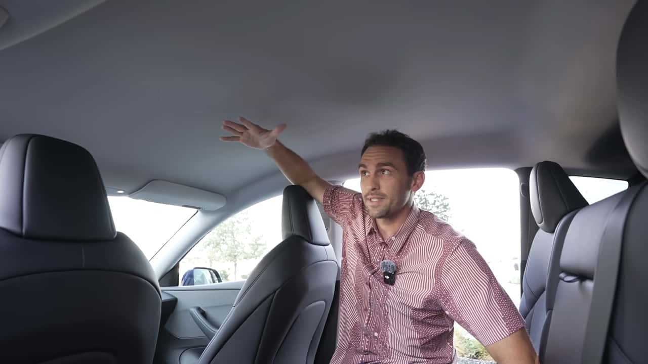 The Tesla Model Y Standard Fabric Roof