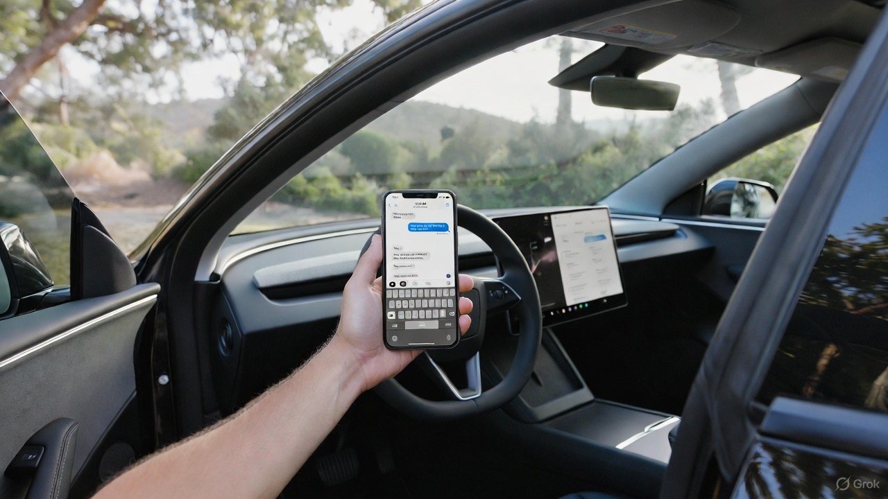 Tesla FSD  Text and Drive Ability is Here