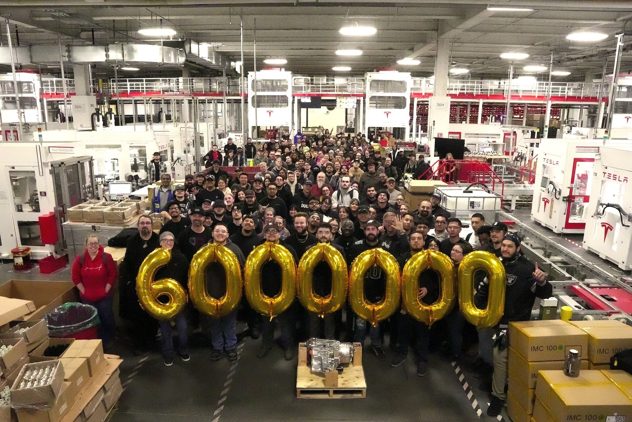Giga Nevada Celebrates Production of Six Millionth Drive Unit