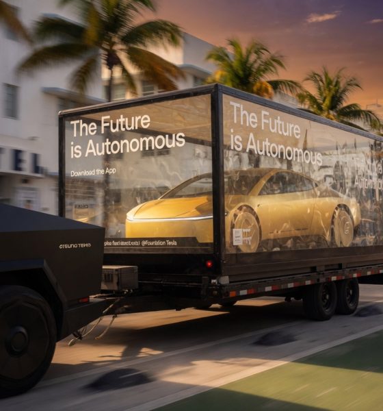 Tesla Cybercab Just Rolled Through Miami Inside a Glass Box