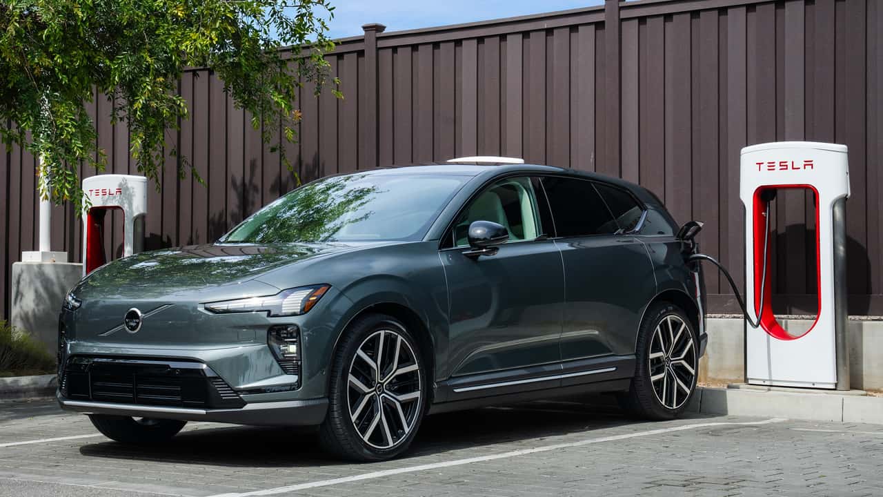 Volvo EV Charging at a Tesla Supercharger In Europe Gets Easier