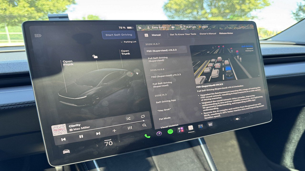 Tesla FSD Version 14.3.3 Driver Monitoring