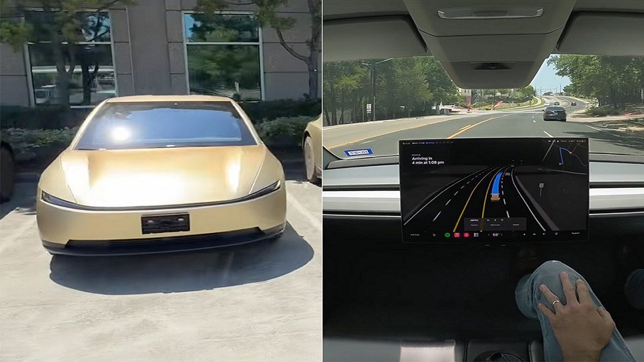 Tesla Sends Production Cybercab With No Steering Wheel to On-Road Testing