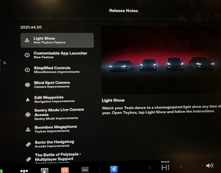 2021.44.30.12 Tesla Software Update