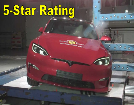 2022 Tesla Model S Receives 5-Star Euro NCAP Rating