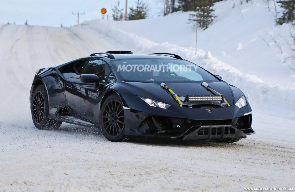 2023 Lamborghini Huracan Sterrato spy shots and video: High-riding supercar coming