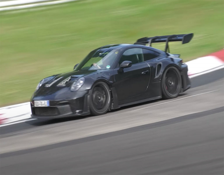 2023 Porsche 911 GT3 RS Caught Undisguised at Nurburgring