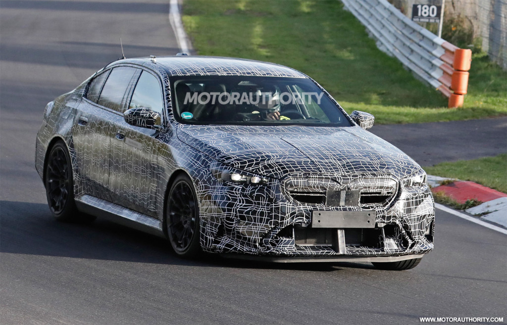 2025 BMW M5 spy shots and video: Hybrid power set for redesigned super sedan