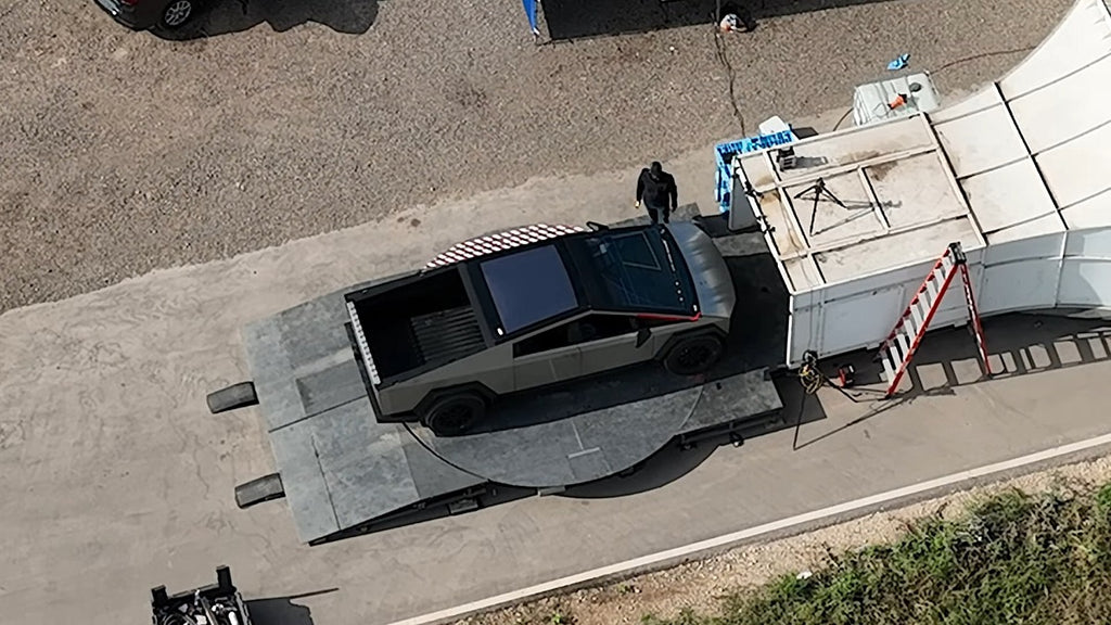 Tesla Cybertruck Spotted Windshield Wiper Testing at Giga Texas Wind Tunnel