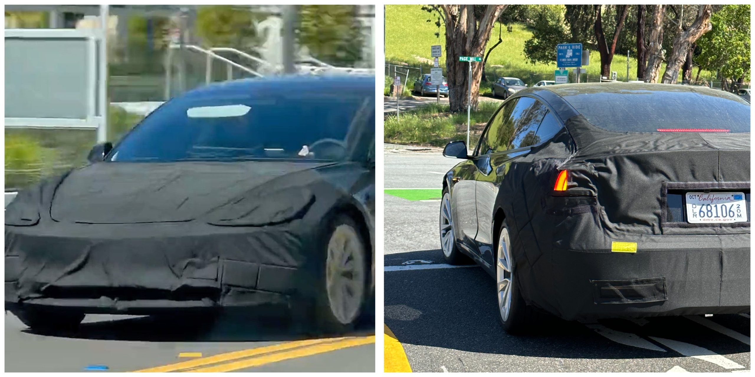 Tesla Model 3 Highland candidates continue testing in California