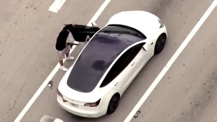 See An Armed Suspect Carjack A Tesla At Gunpoint During A High-Speed Chase