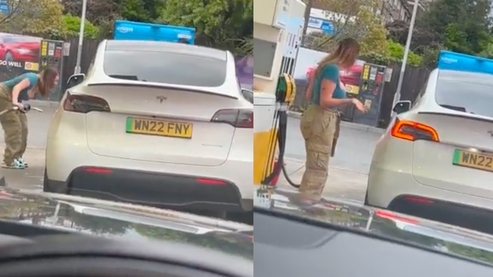 Tesla owner behind viral gas station fill-up blunder explains incident