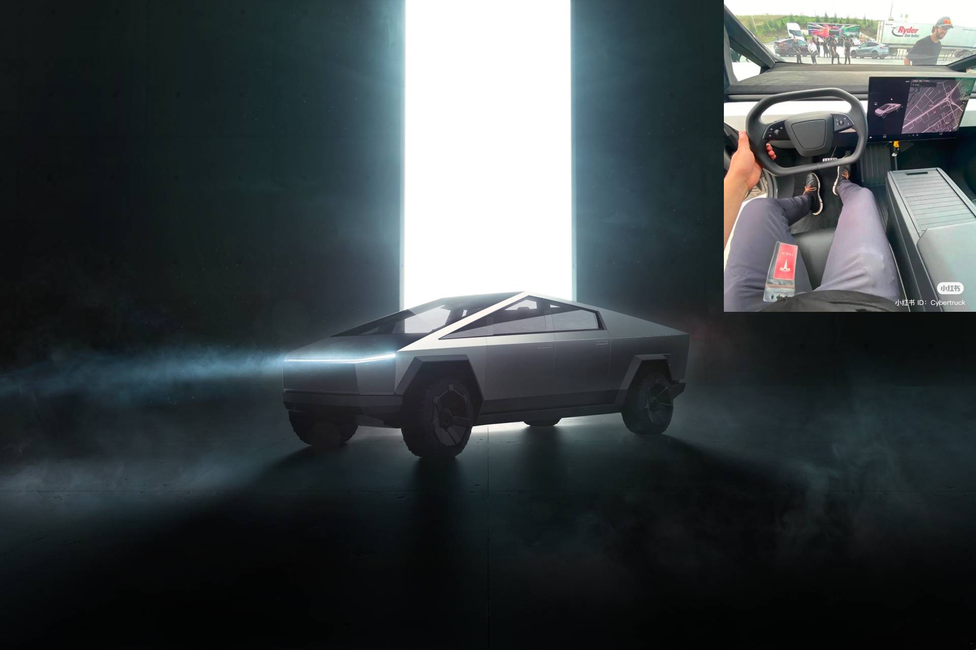 Tesla Cybertruck interior photo shows improved yoke