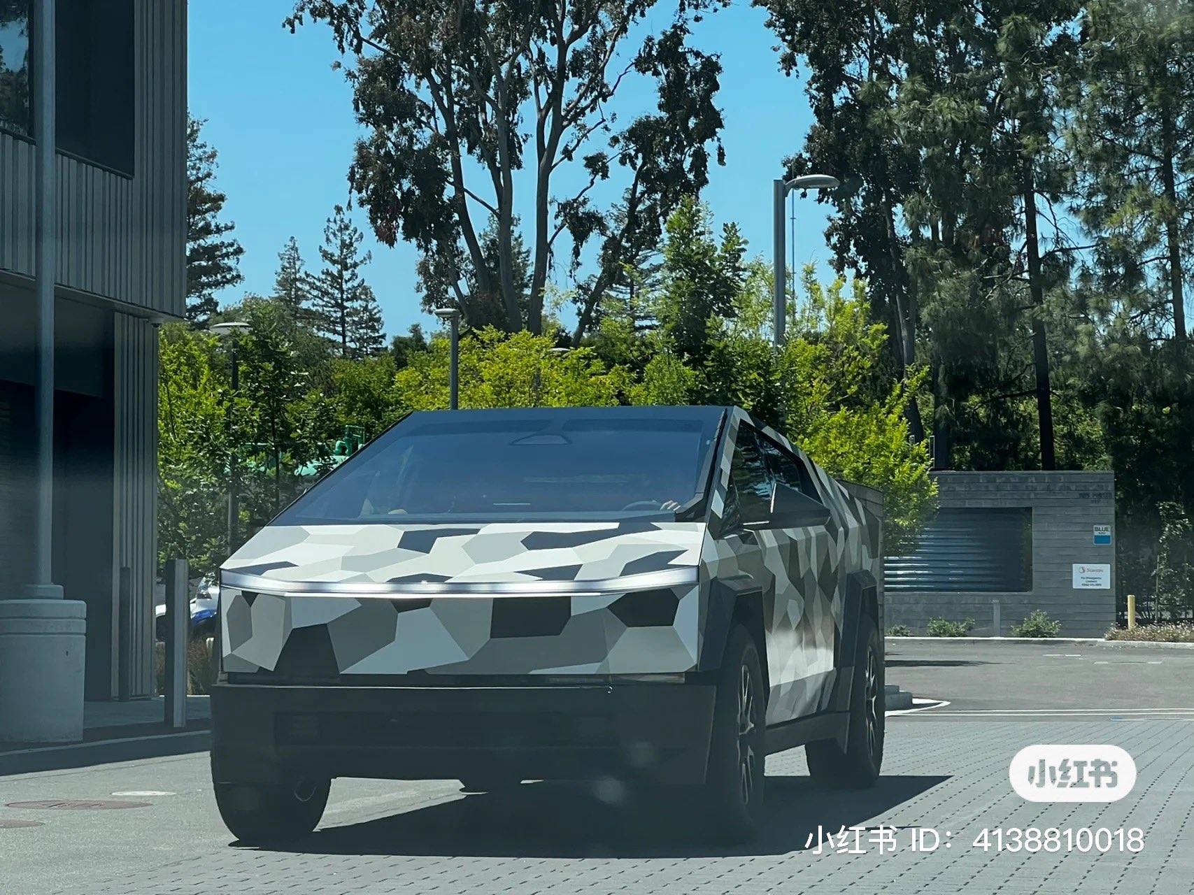 Tesla Cybertruck wrapped in camo spotted in Palo Alto