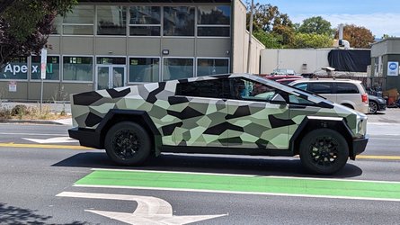 Tesla Cybertruck Rocks Camouflage Wrap In Latest Sighting But Why?