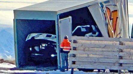 Tesla Cybertruck Spotted With Its Massive Frunk Open