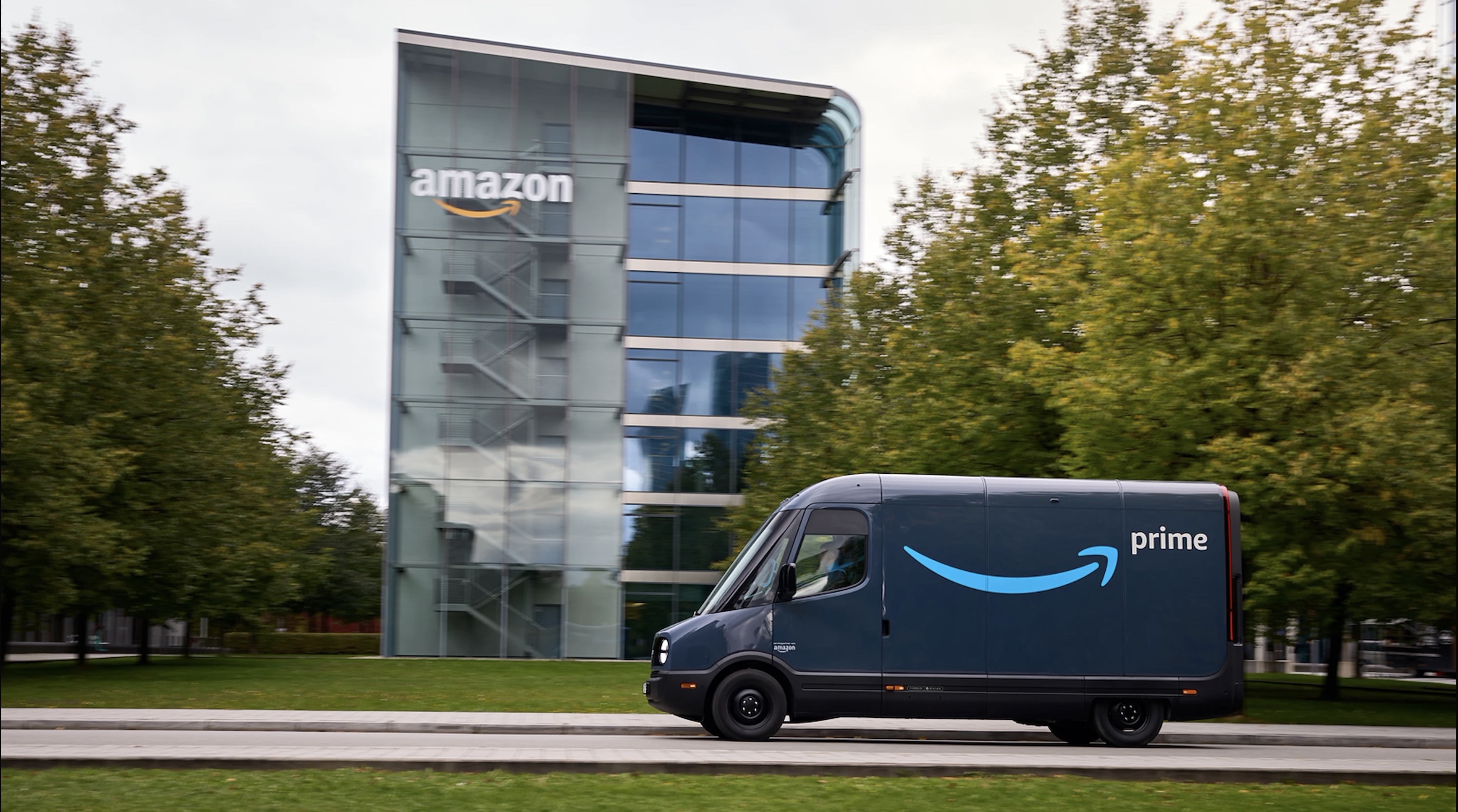 Rivian’s Amazon delivery van arrives in Europe