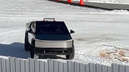 See Tesla Cybertruck Play On Ice And Snow In New Zealand