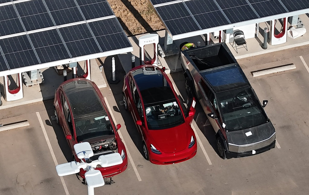 Tesla Cybertruck Spotted at Giga Texas Supercharger