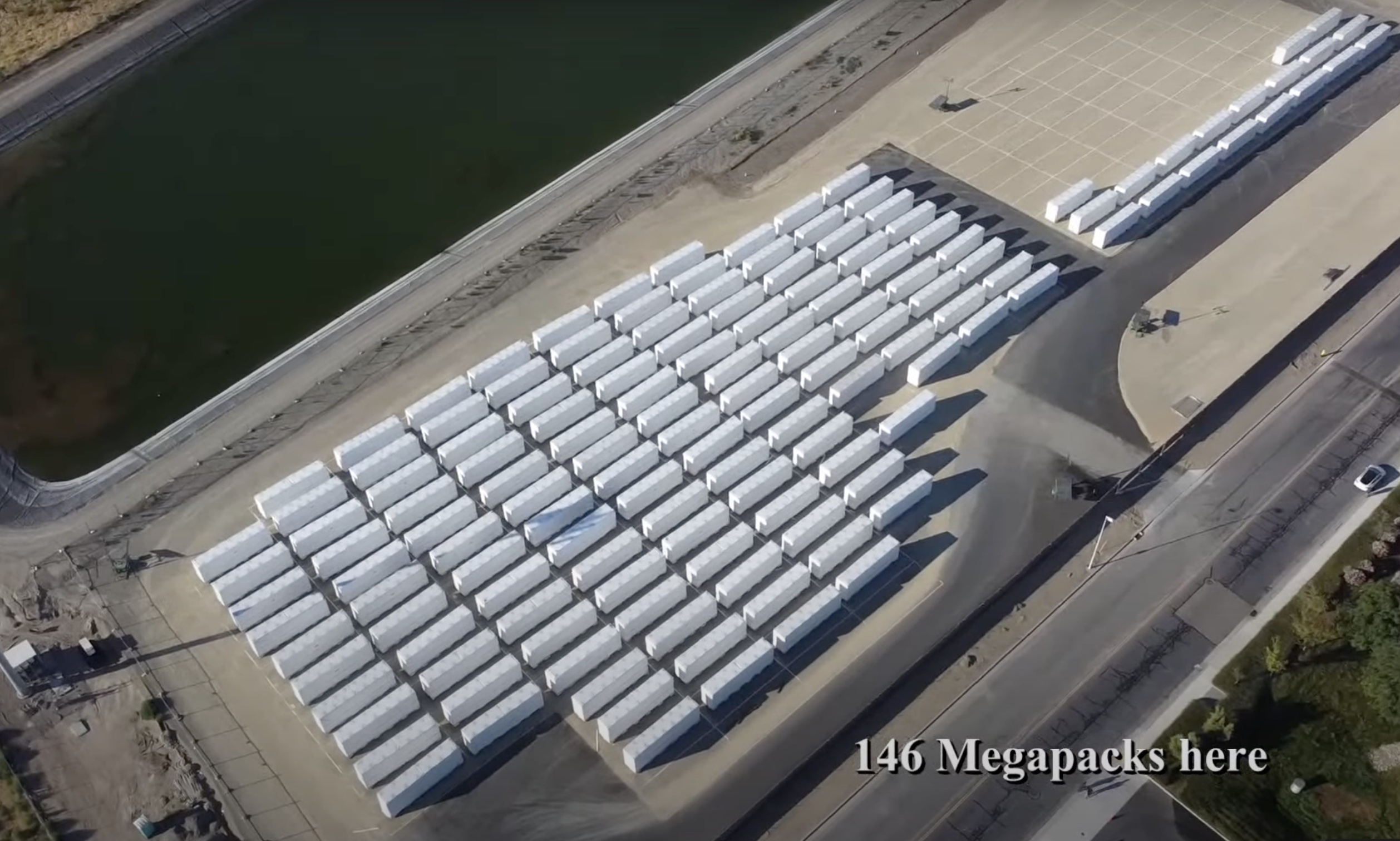 Almost 200 Tesla Megapack batteries spotted in Lathrop Megafactory