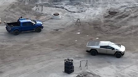 Watch Tesla Cybertruck Tackle Dirt Road Use Gigantic Wiper