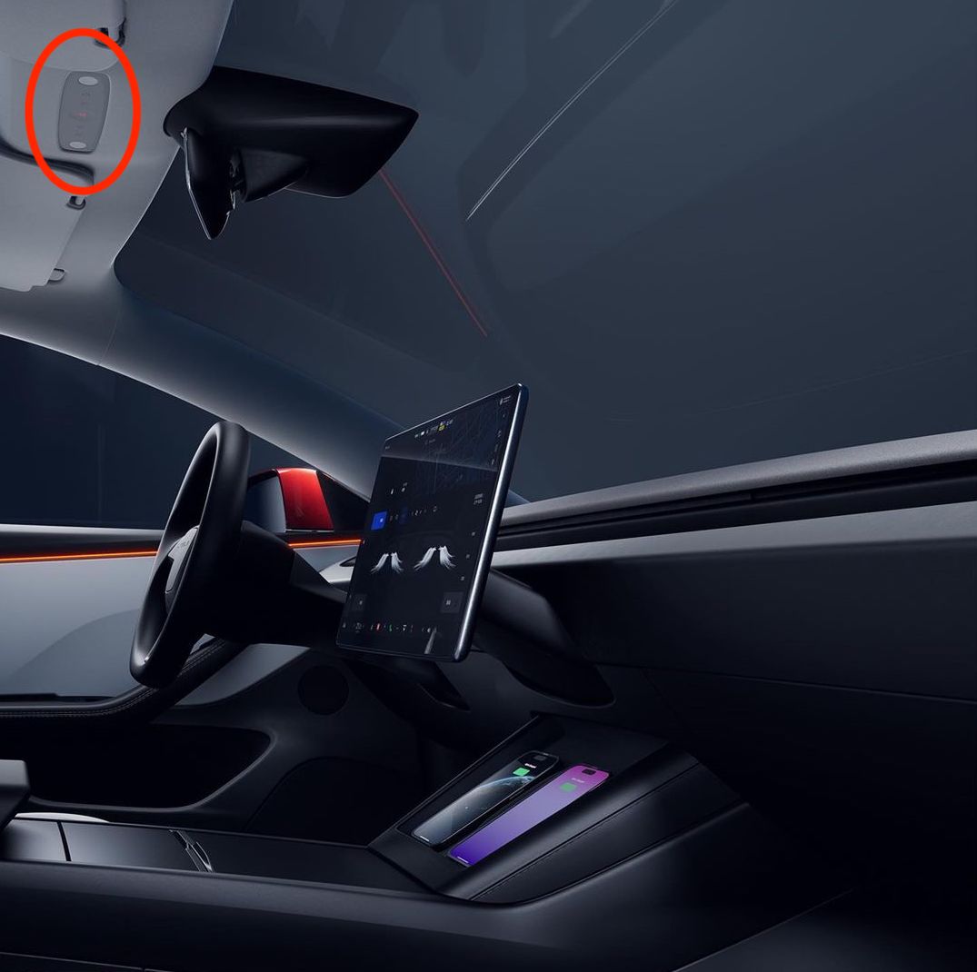 Tesla Model 3 Highland manual gear selector is in a unique place