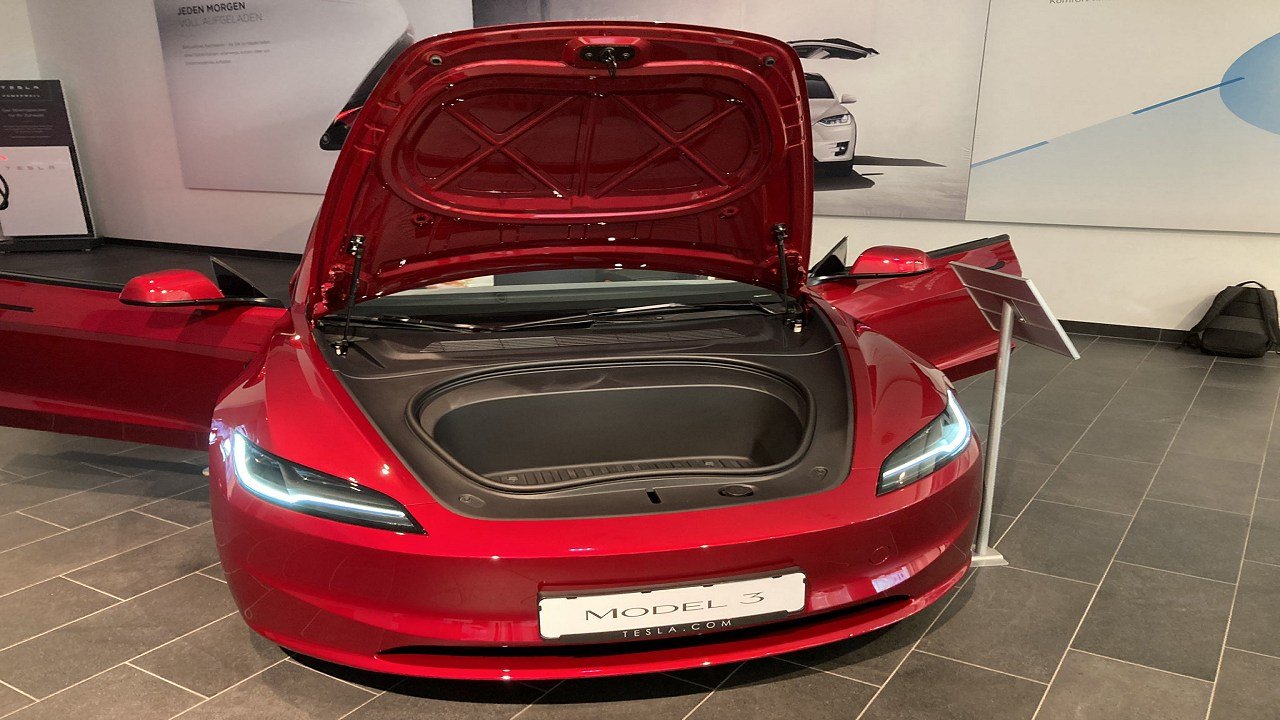 Tesla Model 3 Highland trunk and frunk specs revealed