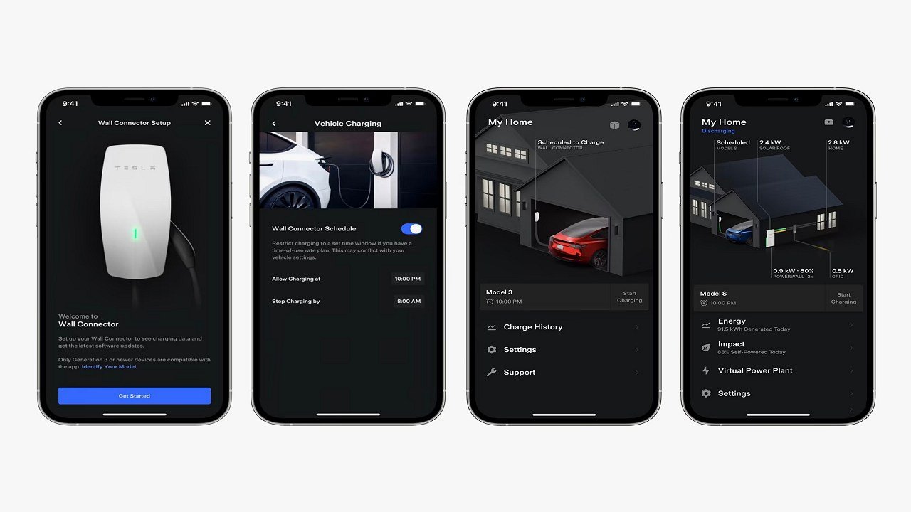 Tesla shows off Mobil Wall Connector controls