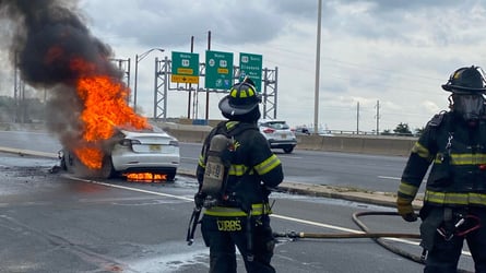 Watch Tesla Model 3 Catch Fire After Debris Strike Sparks Discussion On EV Safety