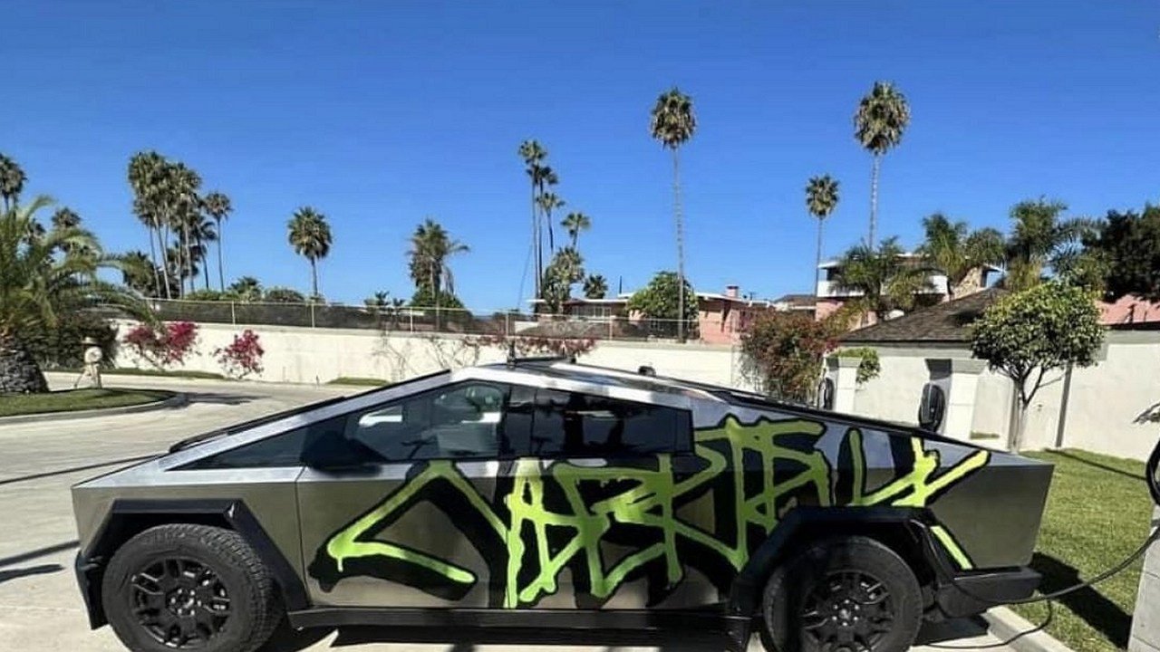 Tesla teases crazy new graffiti wrap for Cybertruck