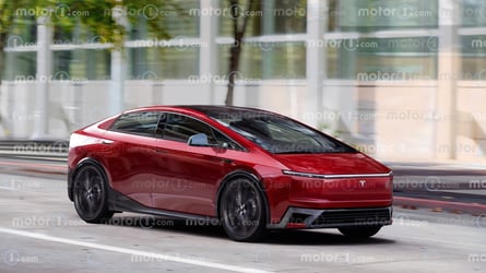 Teslas $25000 EV Rendered With Futuristic Cybertruck Cues