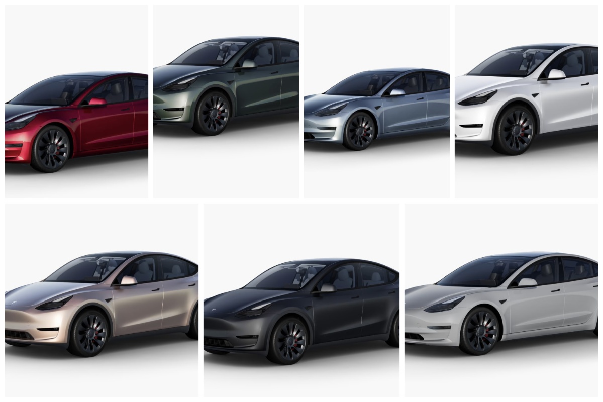 Tesla launches wraps for Model 3 and Y in seven new colors