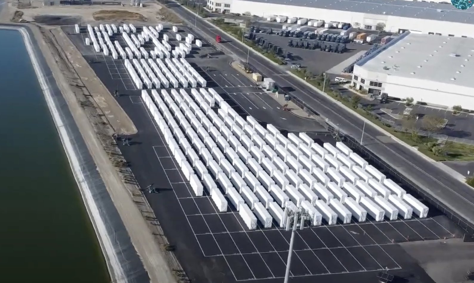 Tesla Lathrop Megafactory spotted with 332 Megapack batteries