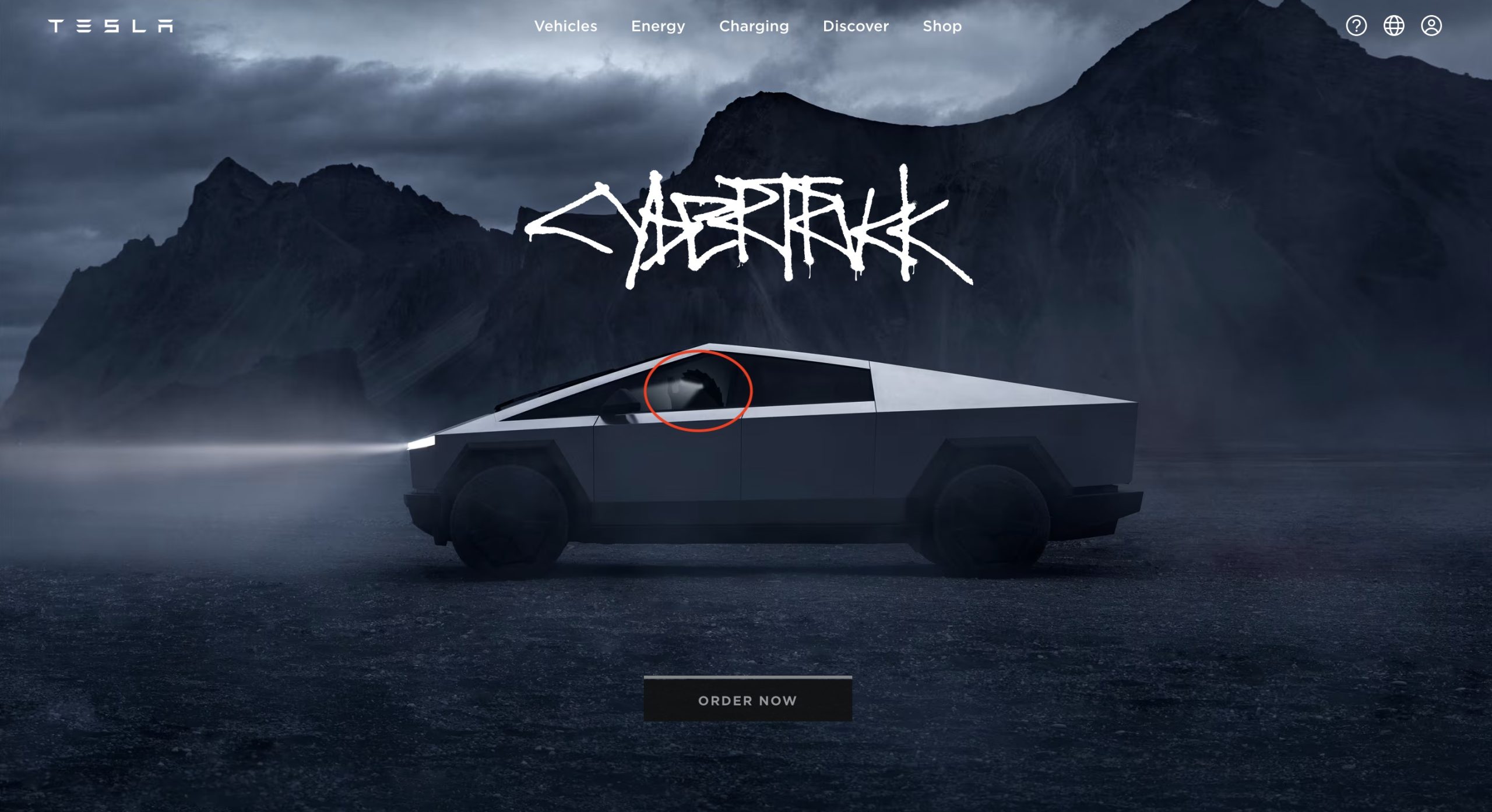 Tesla Cybertruck official page has a fun easter egg