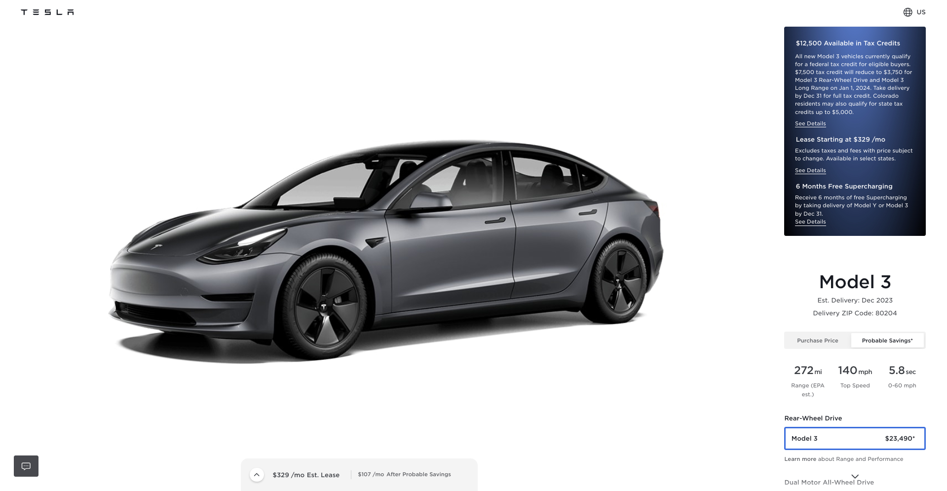 Tesla Long Range Tax Credits Reduced For 2024
