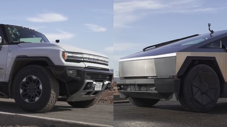 See a Tesla Cybertruck Leave A GMC Hummer EV In The Dust