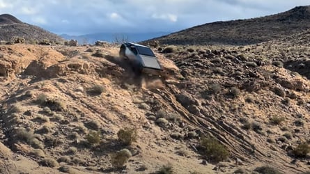 Watch The Tesla Cybertruck Take On A Challenging Hill Climb And Descent
