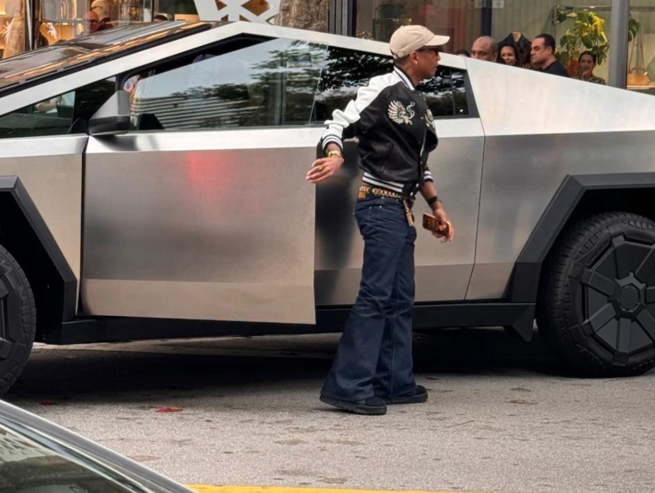 Tesla Cybertruck Lands in the Hands of Pharrell