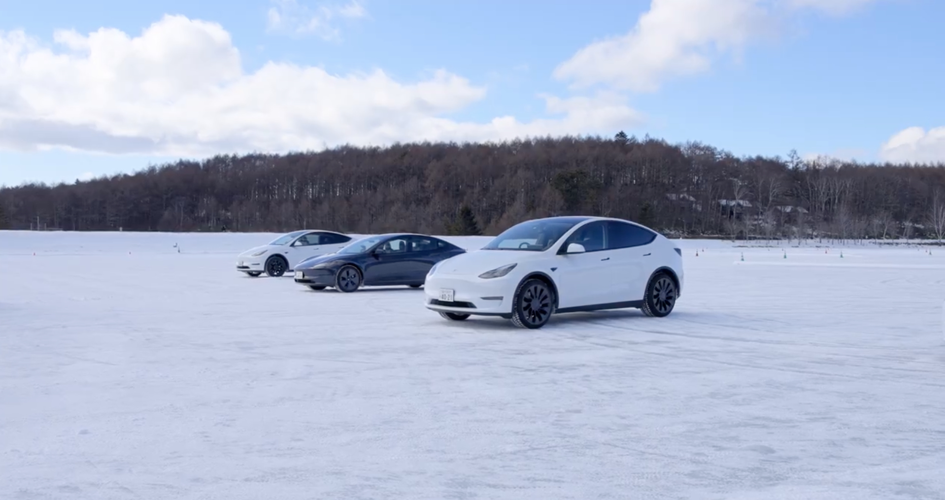 Tesla Model 3 and Model Y Teased Winter Testing in Japan