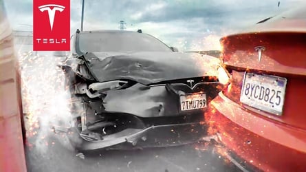 Tesla Crashes Into Tesla Then Crashes Into Another Tesla