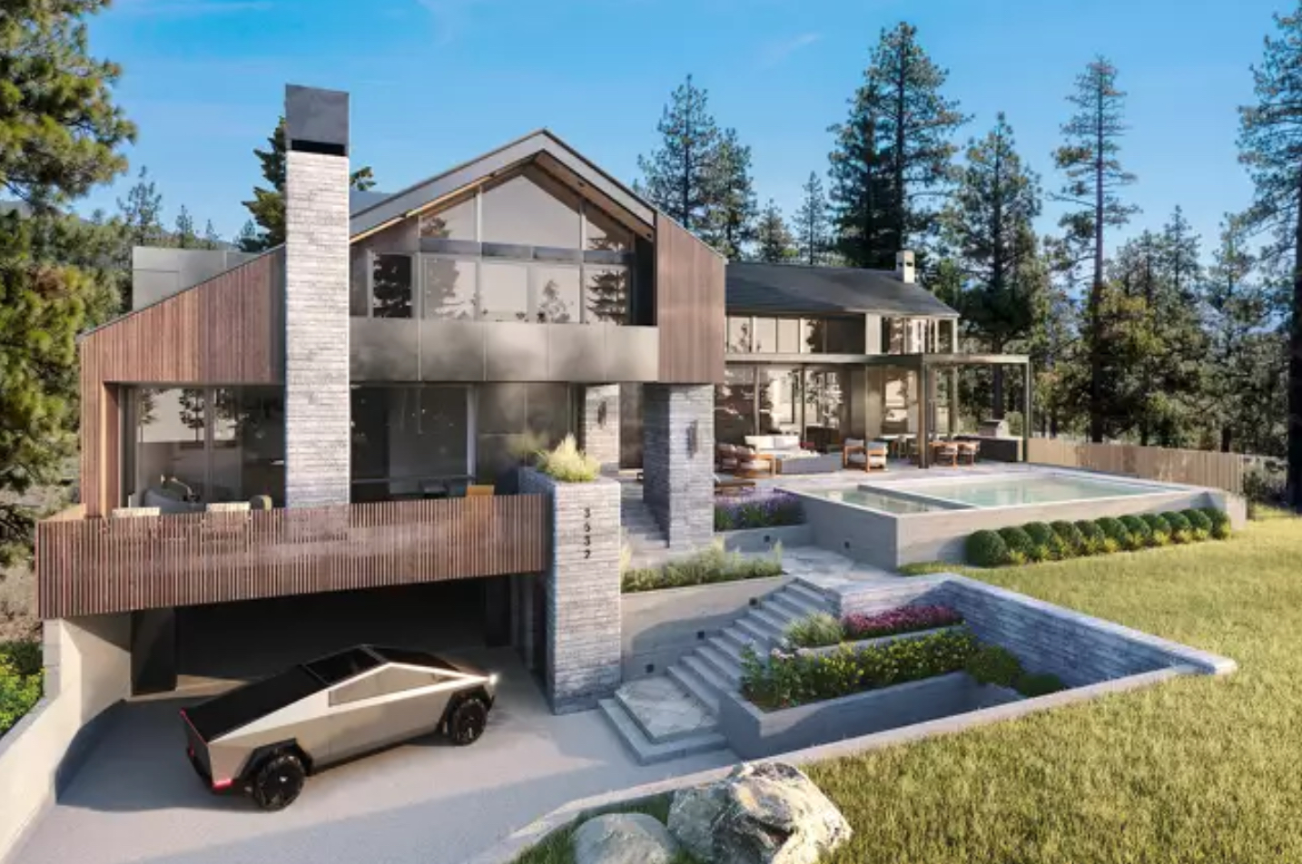 Tesla Cybertruck and Solar Roof Come With This Luxury Estate